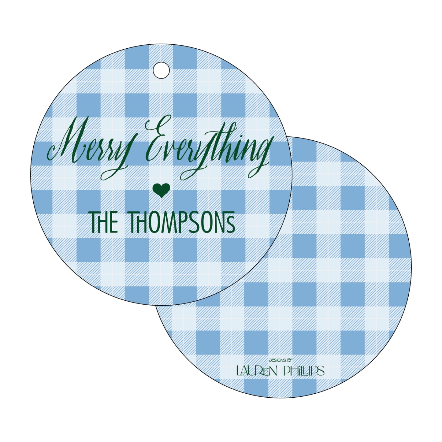 Merry Everything Plaid Round
