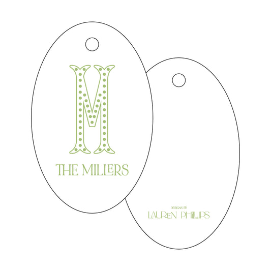 Dot Initial Oval