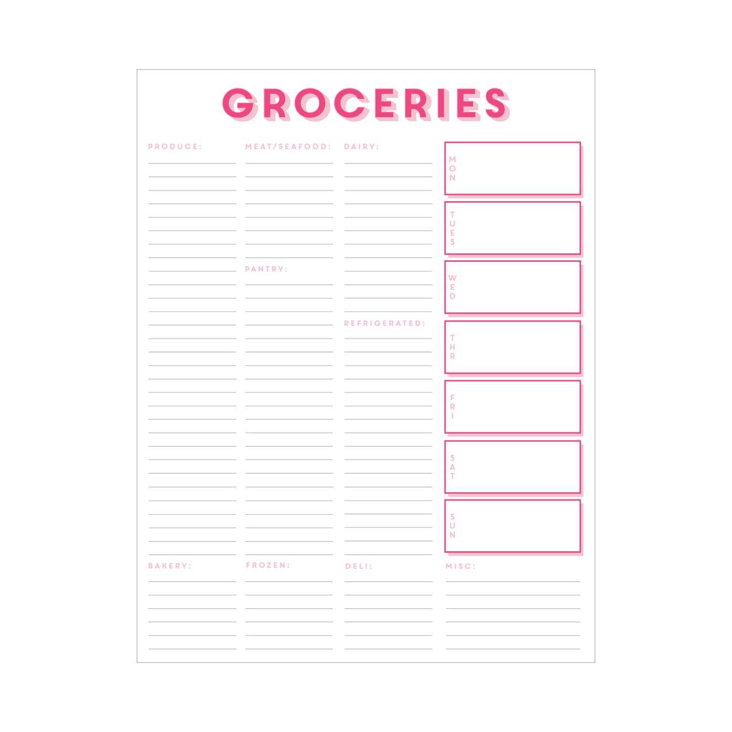 Grocery List