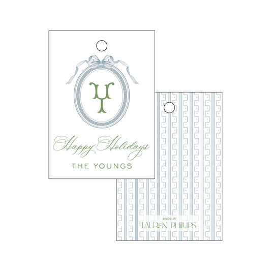 Happy Holiday Greek Bow Frame