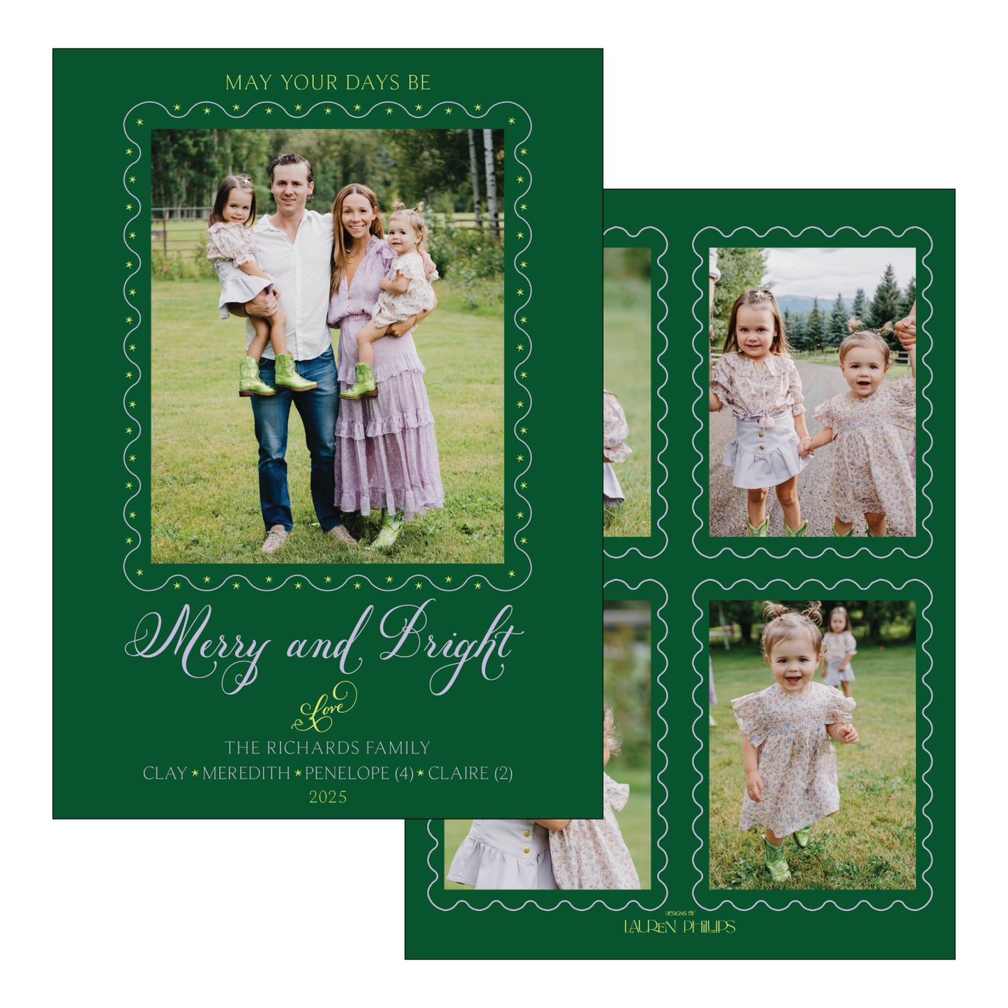 May Your Days Be Merry & Bright Wavy Frame