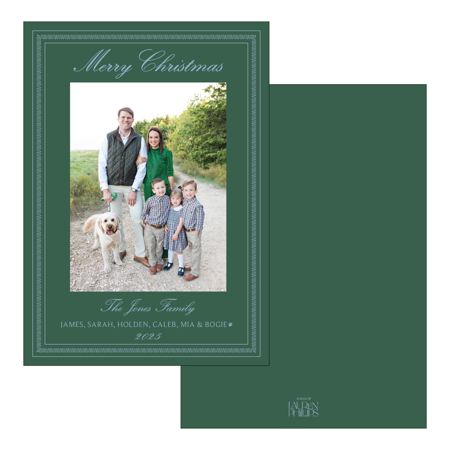 Merry Christmas Large Squiggle Frame