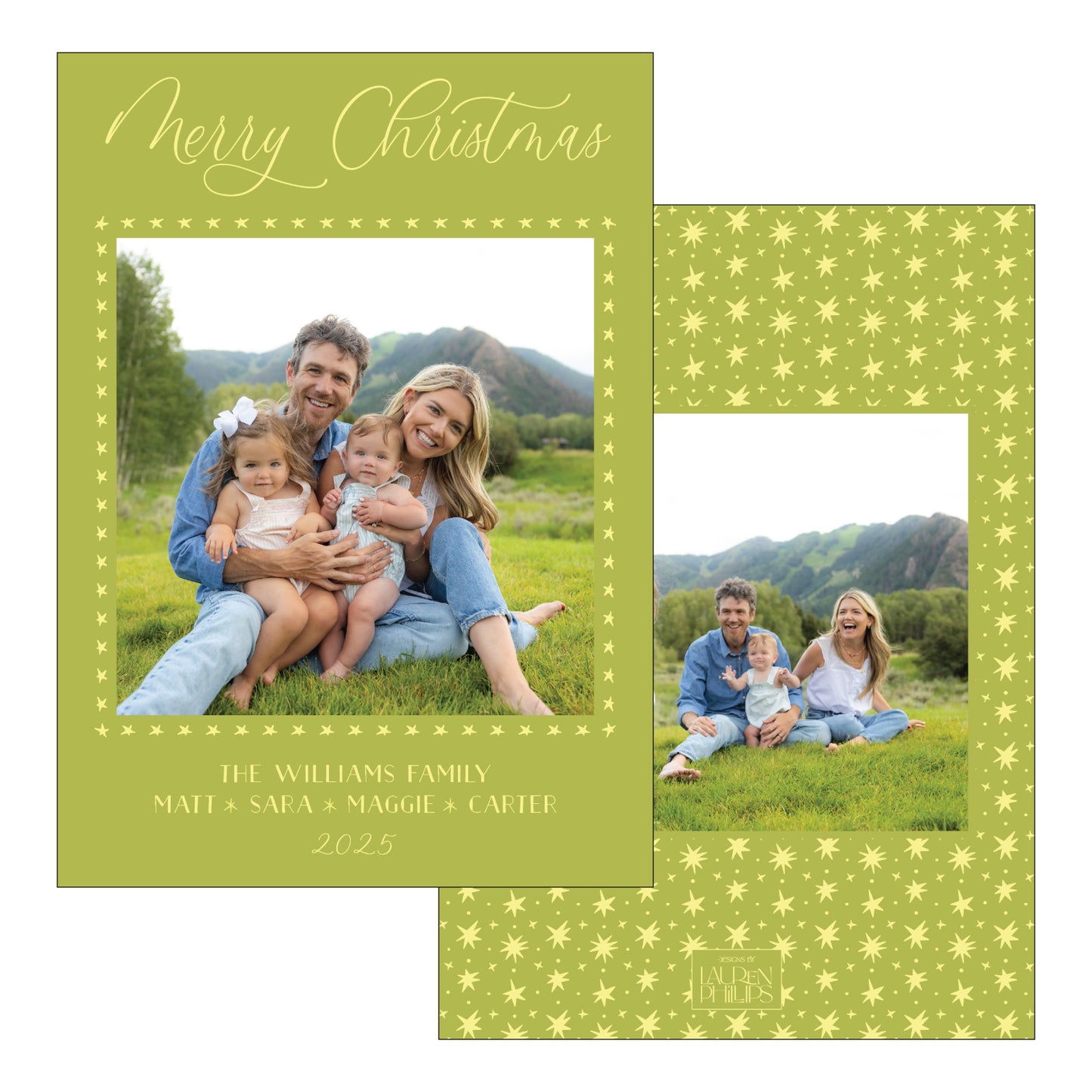 Merry Christmas Square Star Frame