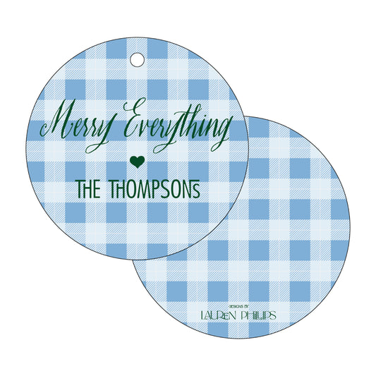 Merry Everything Plaid Round