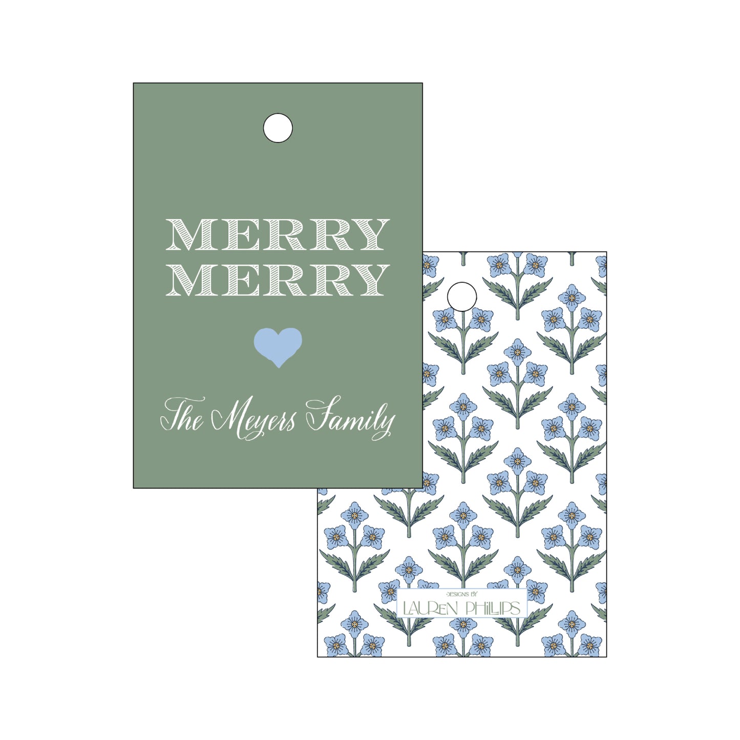 Merry Merry Block Print