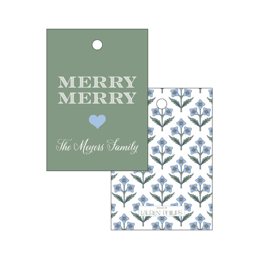 Merry Merry Block Print