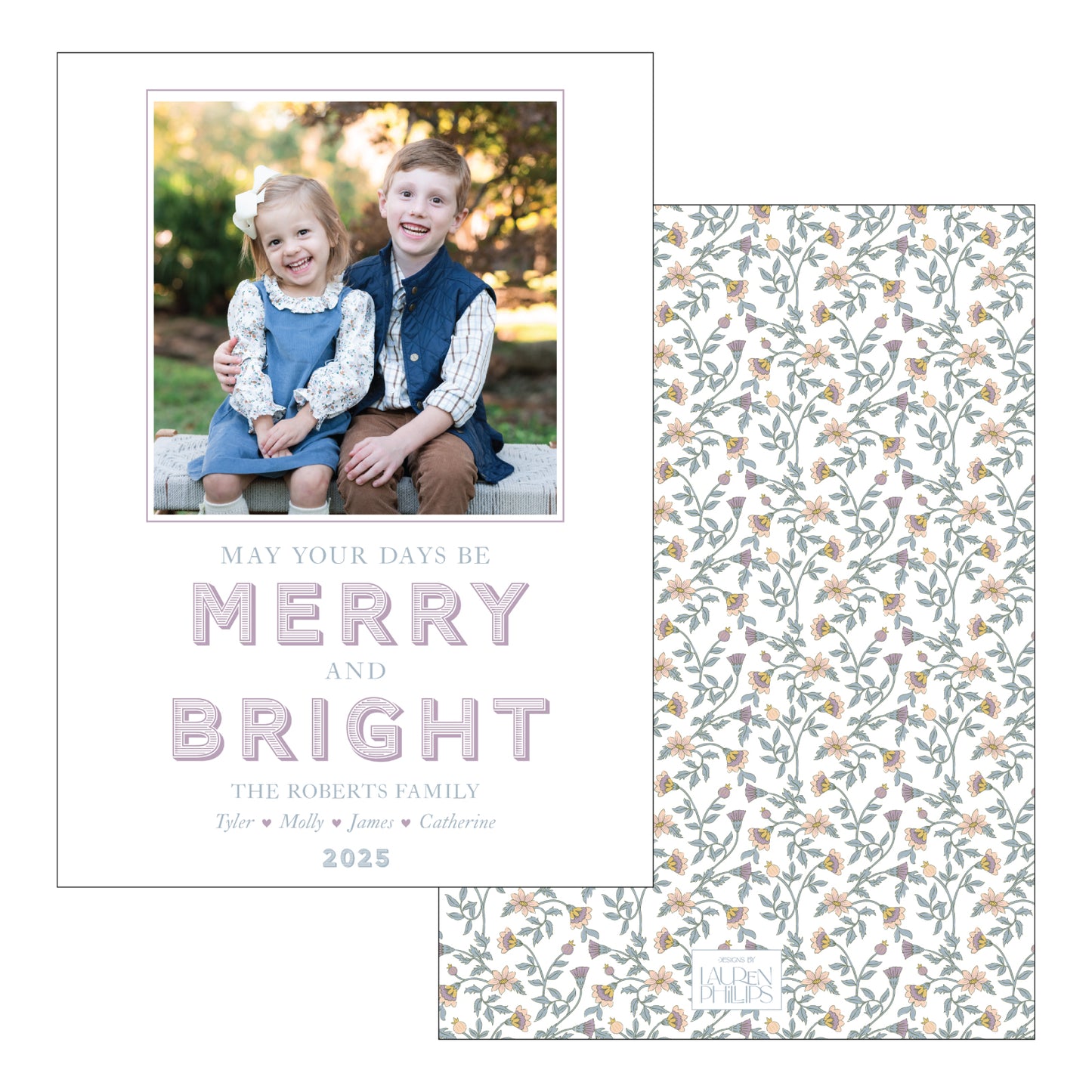 Merry and Bright Block Print