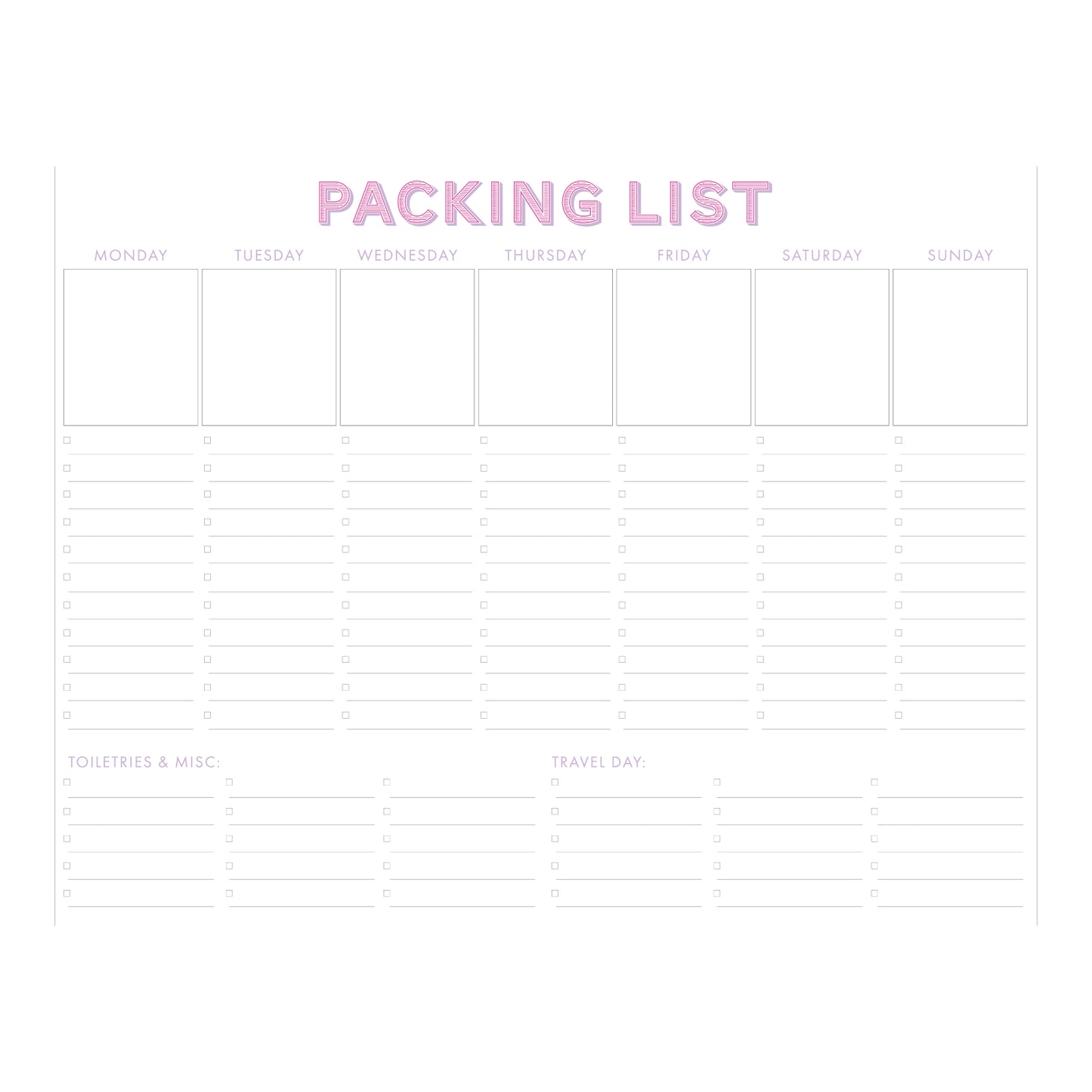 Packing List Stripe